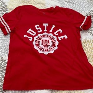 A red justice top